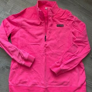 Vineyard Vines quarter zip, neon pink, worn only a few times
